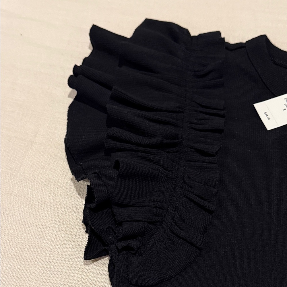 Express Black Ruffle Sleeve Blouse - Picture 6 of 6